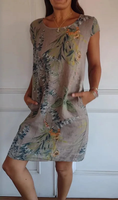 Flowy everyday relaxed dress for women | Soraya -3