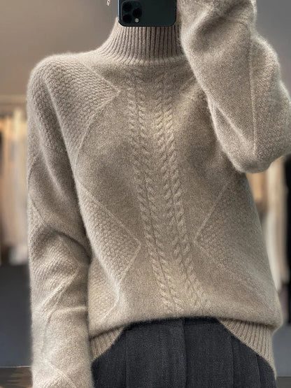 Classic knit ribbed jumper for women | Aria -7