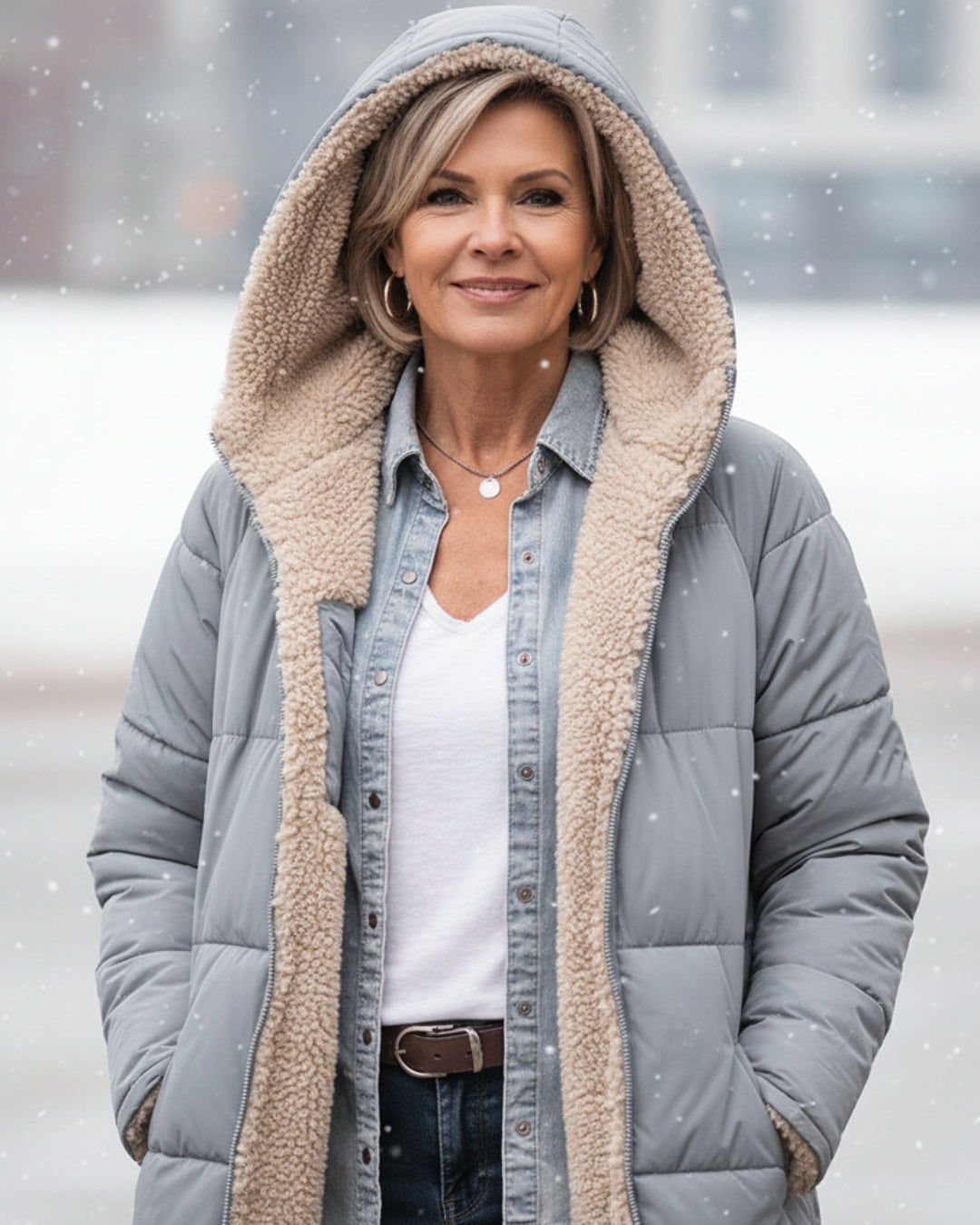 Elegant tailored insulated coat for women | Eleanor -17