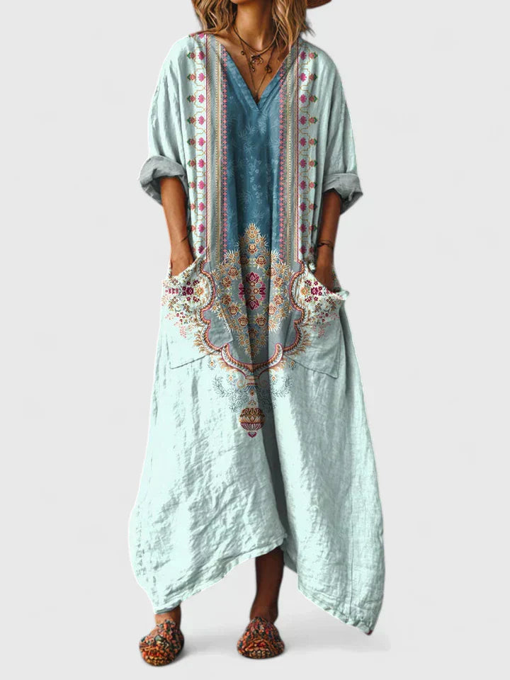 Elegant flowy relaxed dress for women | Mariana -8