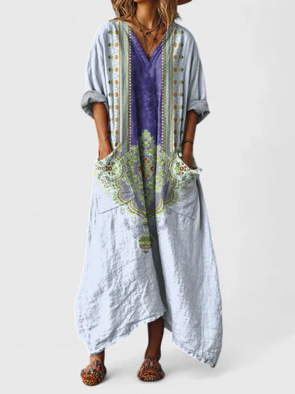 Elegant flowy relaxed dress for women | Mariana -6