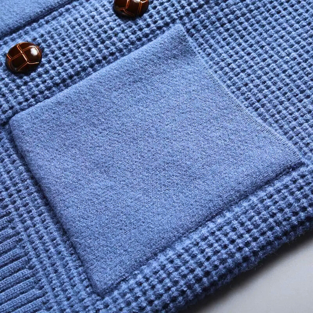 Classic longline knit cardigan for men | Alexander Matthew -5