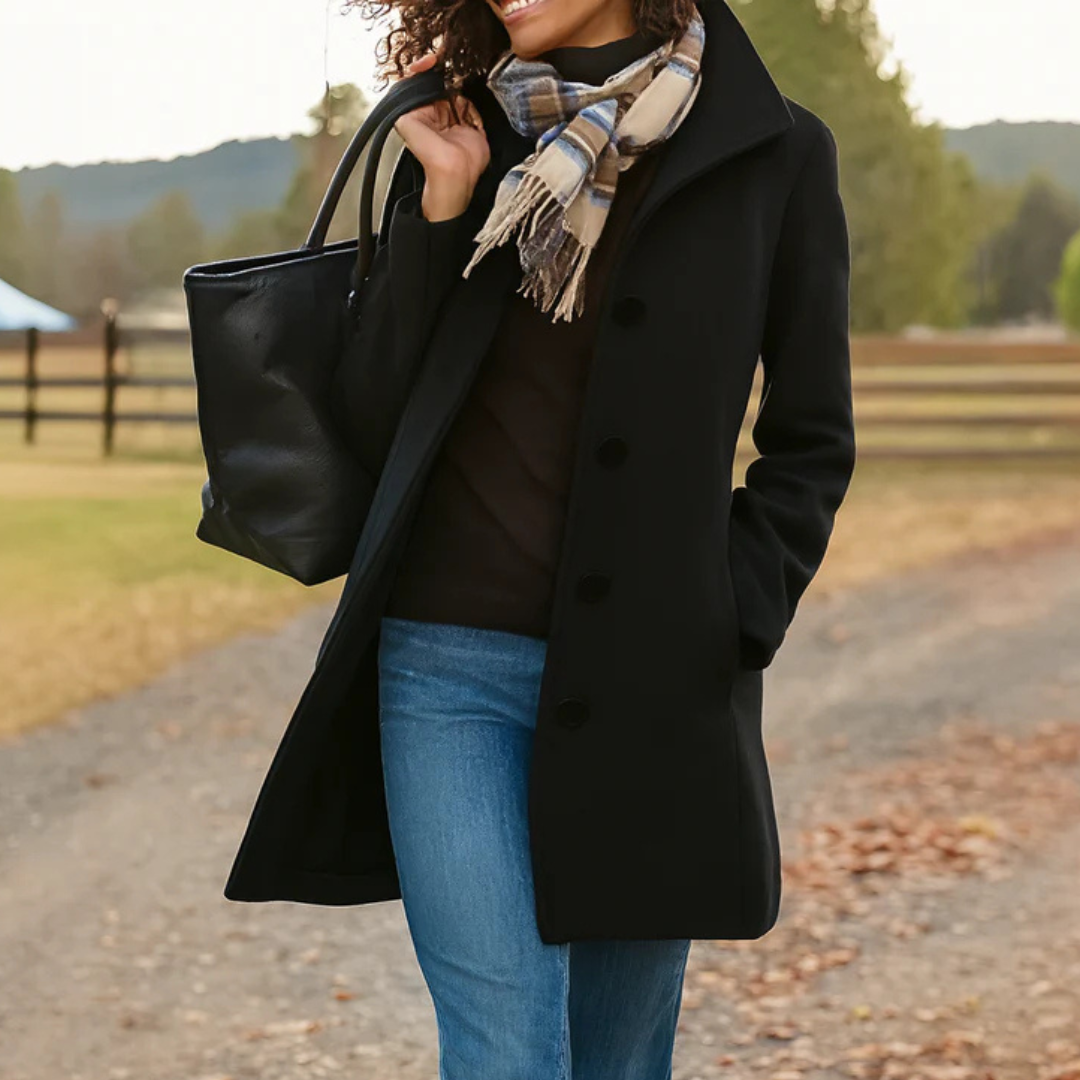 Classic elegant insulated coat for women | Serena -3