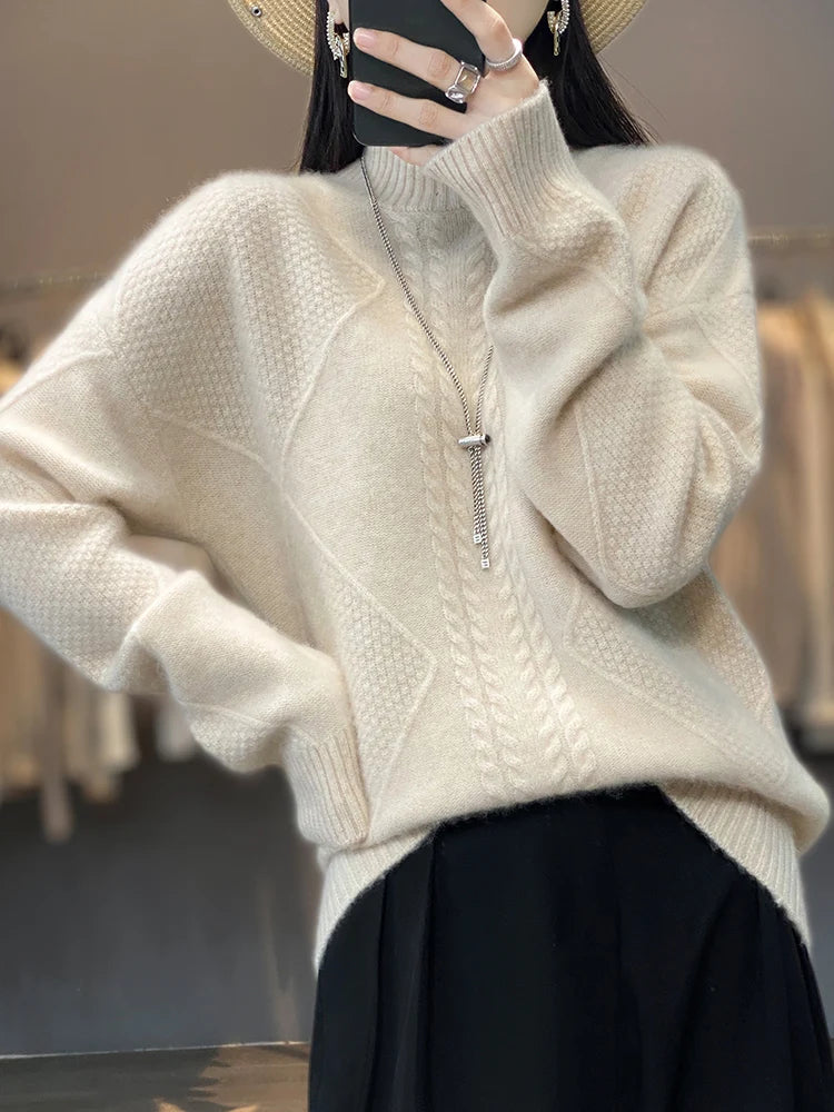 Classic knit ribbed jumper for women | Aria -5
