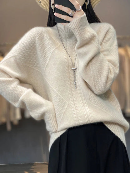 Classic knit ribbed jumper for women | Aria -5