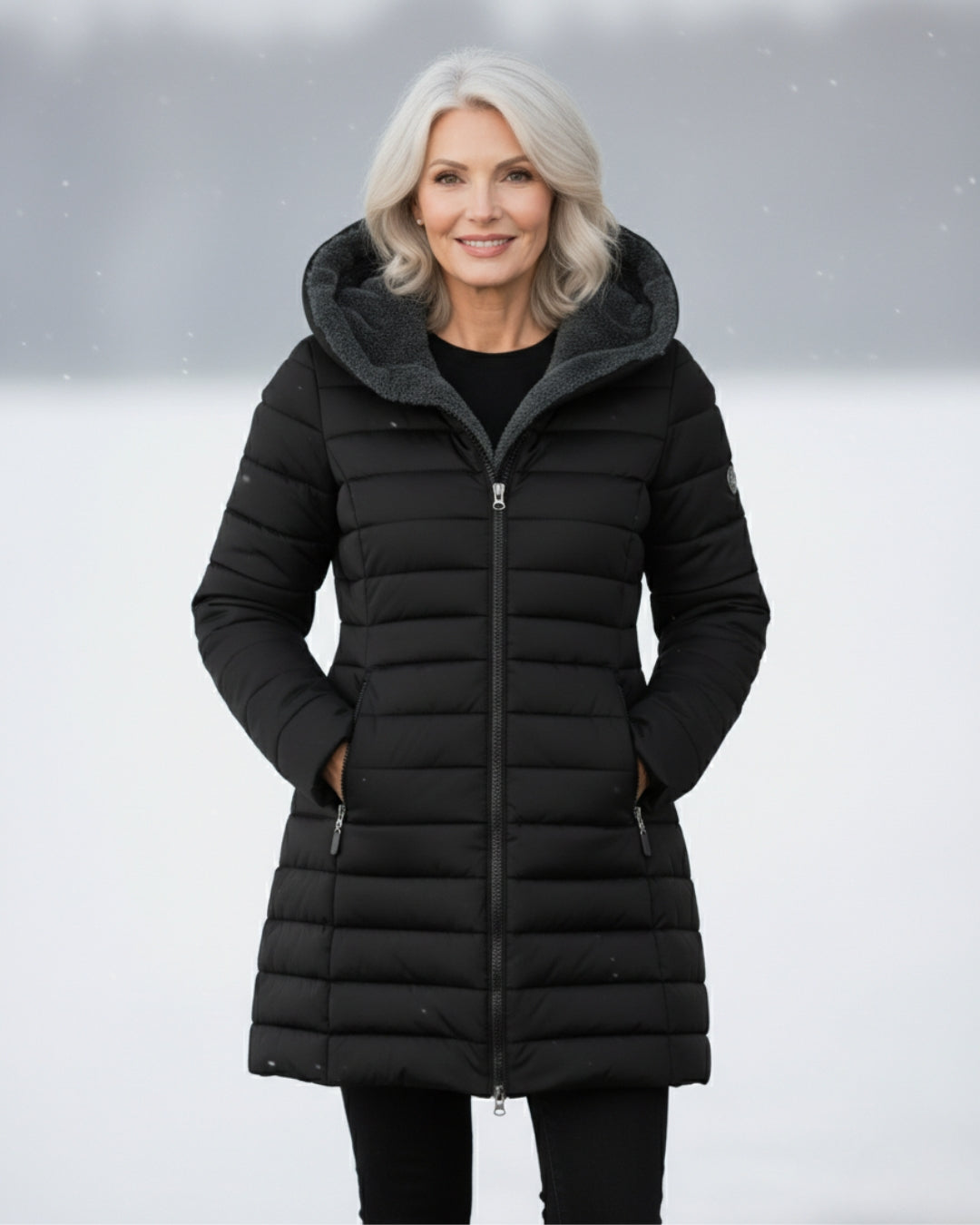 Warm lightweight insulated puffer jacket for women | Olivia -6