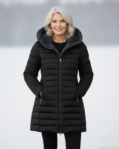 Warm lightweight insulated puffer jacket for women | Olivia -6