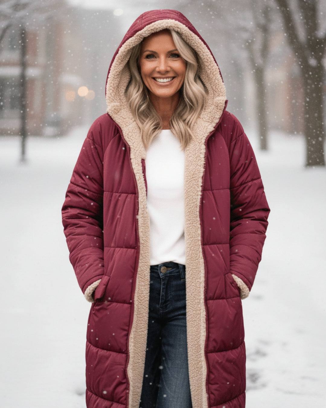 Elegant tailored insulated coat for women | Eleanor -25