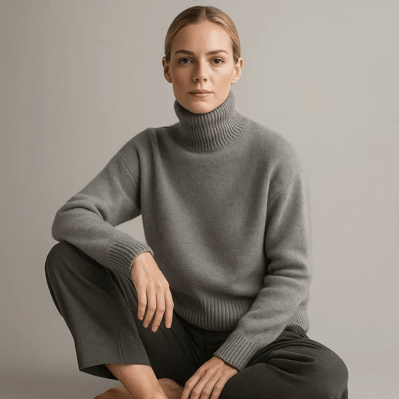 Classic relaxed ribbed jumper for women | Aurora -6