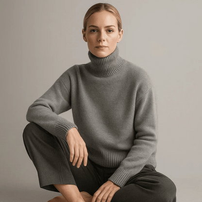 Classic relaxed ribbed jumper for women | Aurora -6