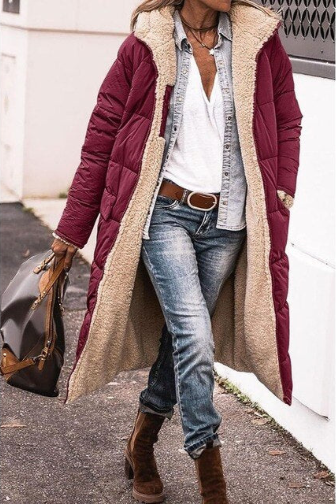 Elegant tailored insulated coat for women | Sasha -9