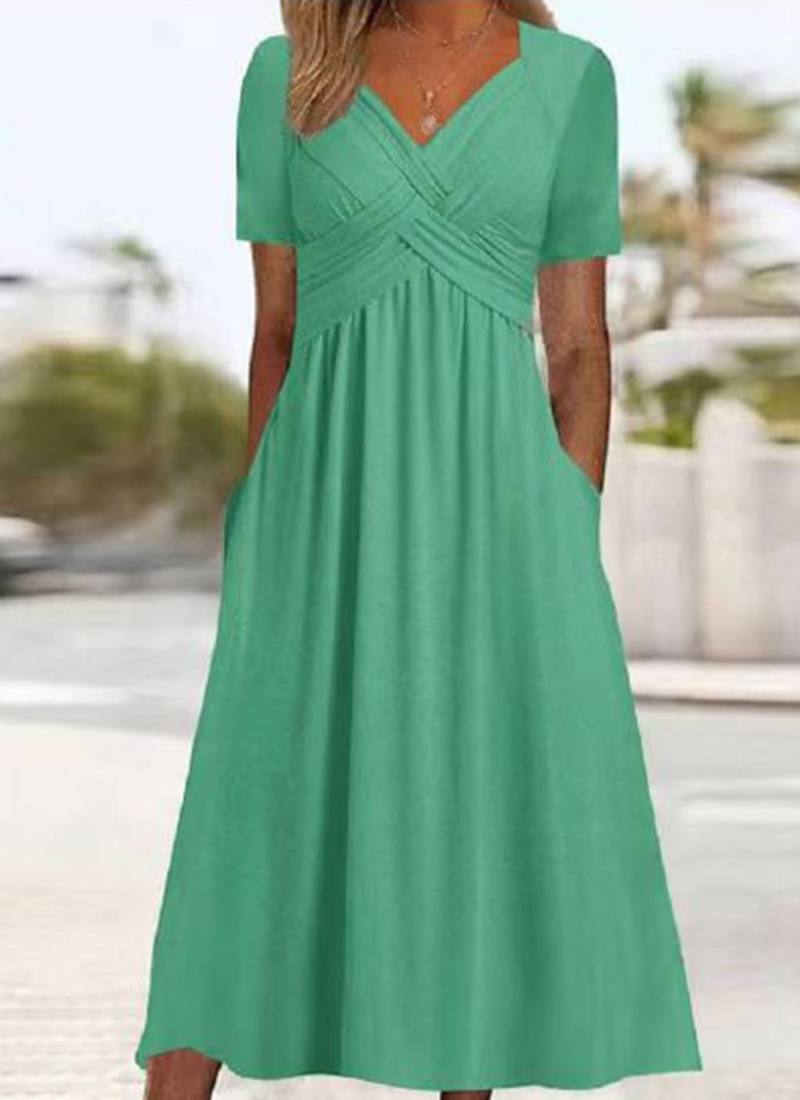Classic flowy everyday dress for women | Elira -7