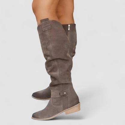 Comfortable rugged leather boots for women | Megan -4