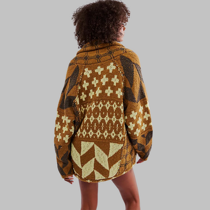 Cosy longline ribbed cardigan for women | Portia -3