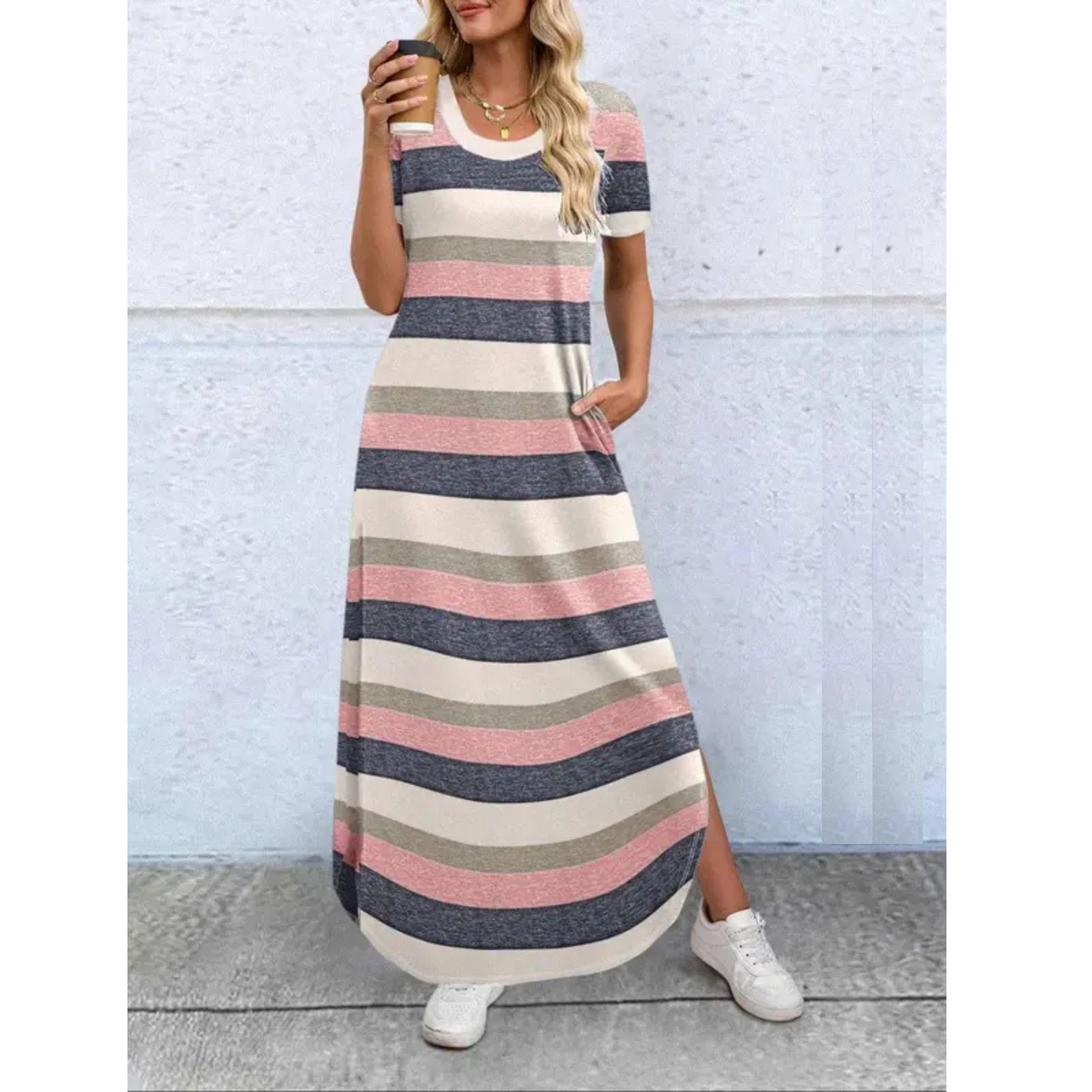 Elegant everyday relaxed maxi dress for women | Relna -5
