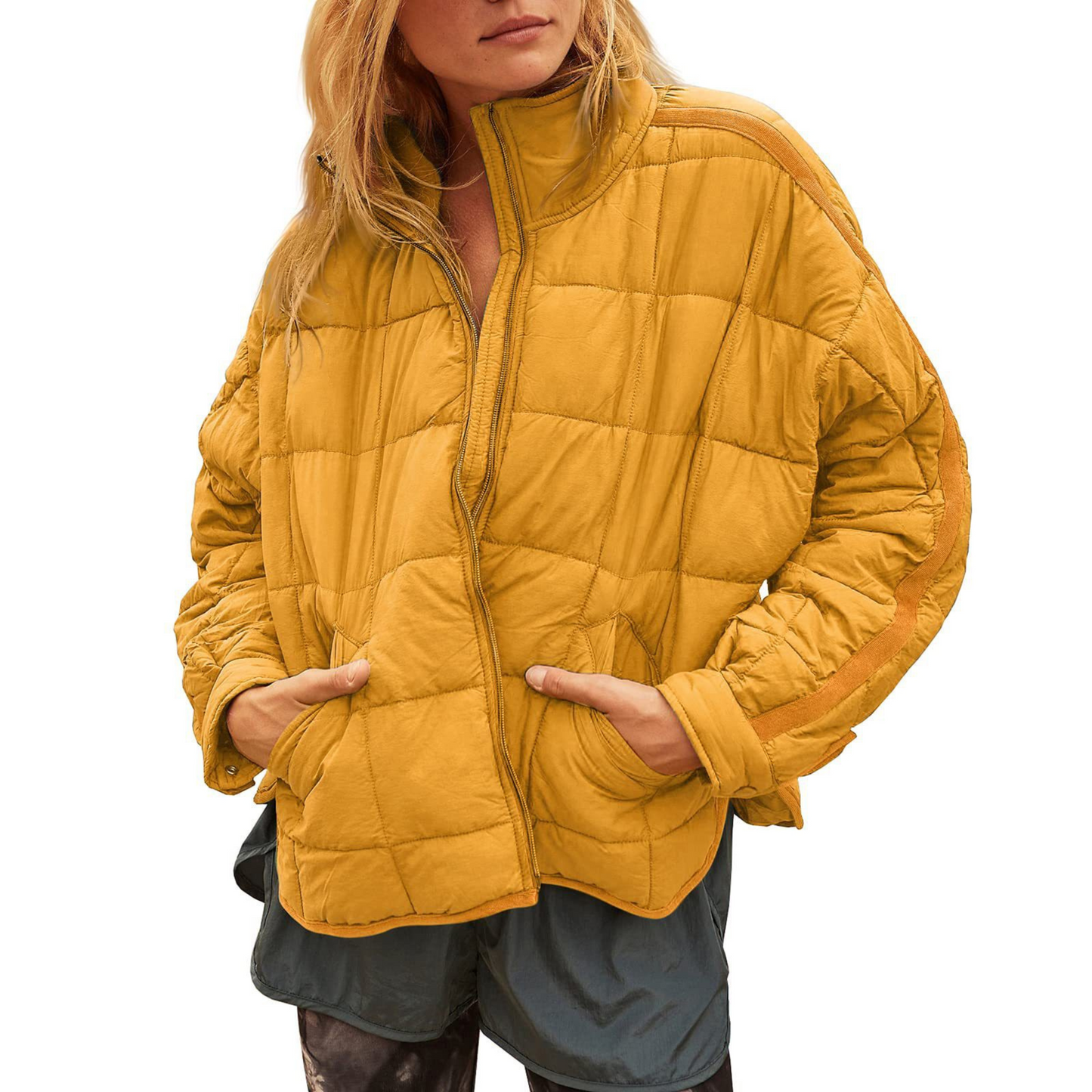 Warm lightweight quilted puffer jacket for women | APRIL -5