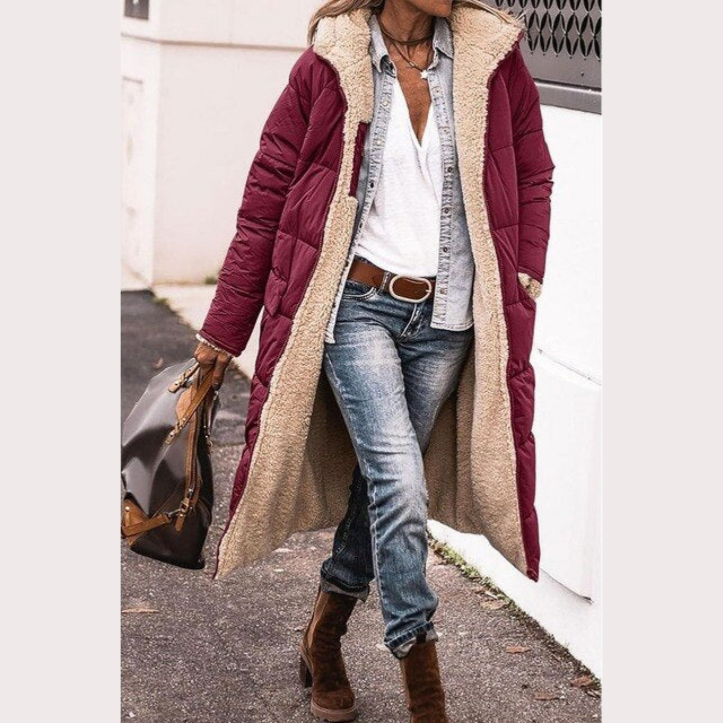 Classic elegant insulated coat for women | Amelia -5