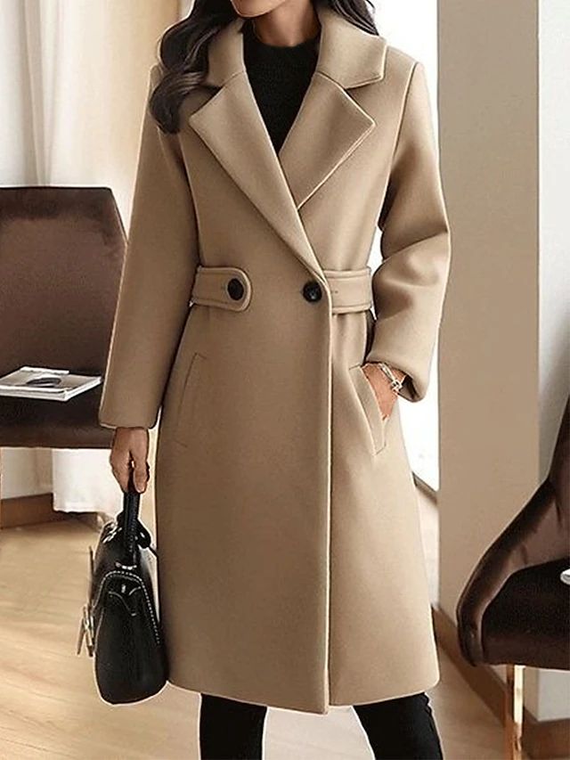 Classic elegant tailored coat for women | Sienna -3