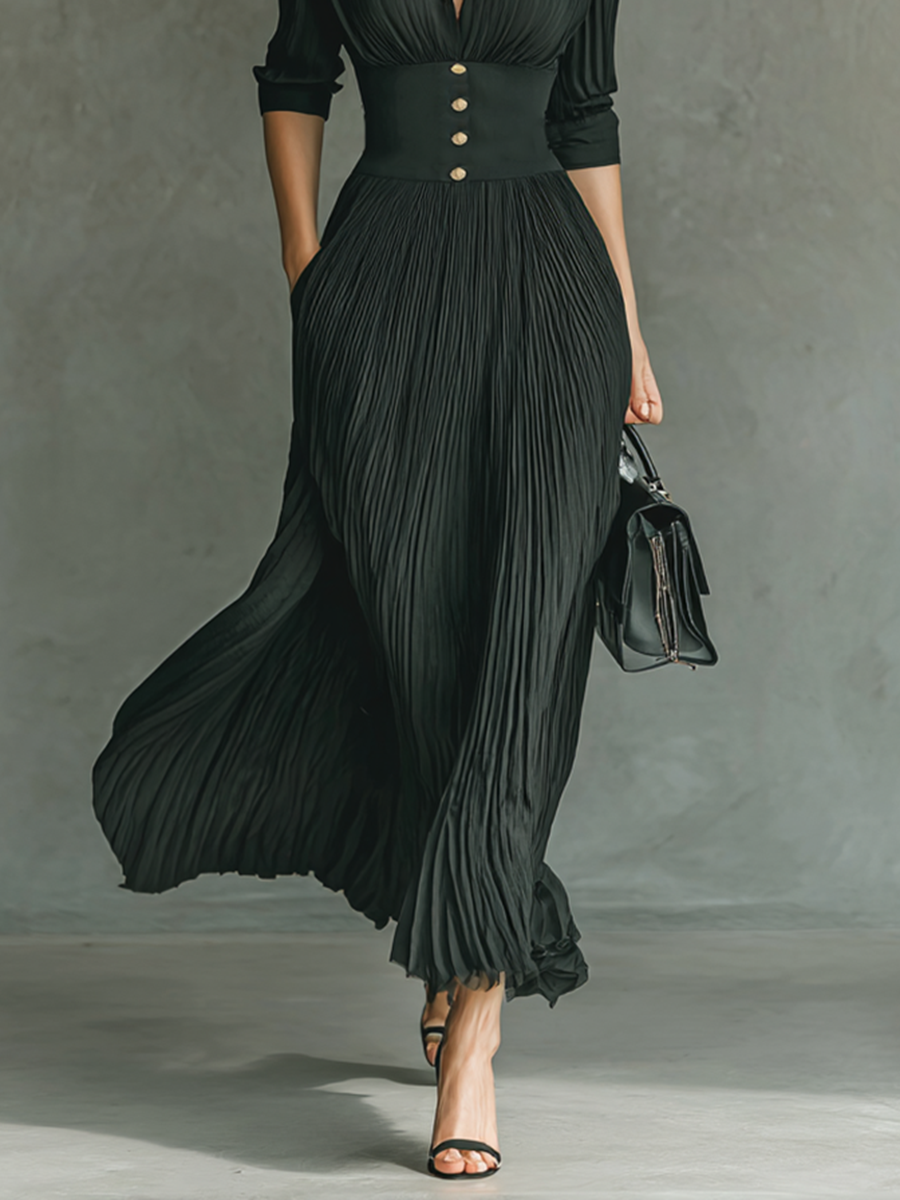 Classic elegant everyday maxi dress for women -4