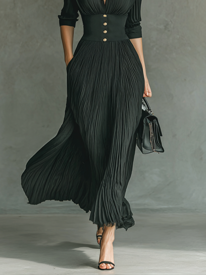 Classic elegant everyday maxi dress for women -4