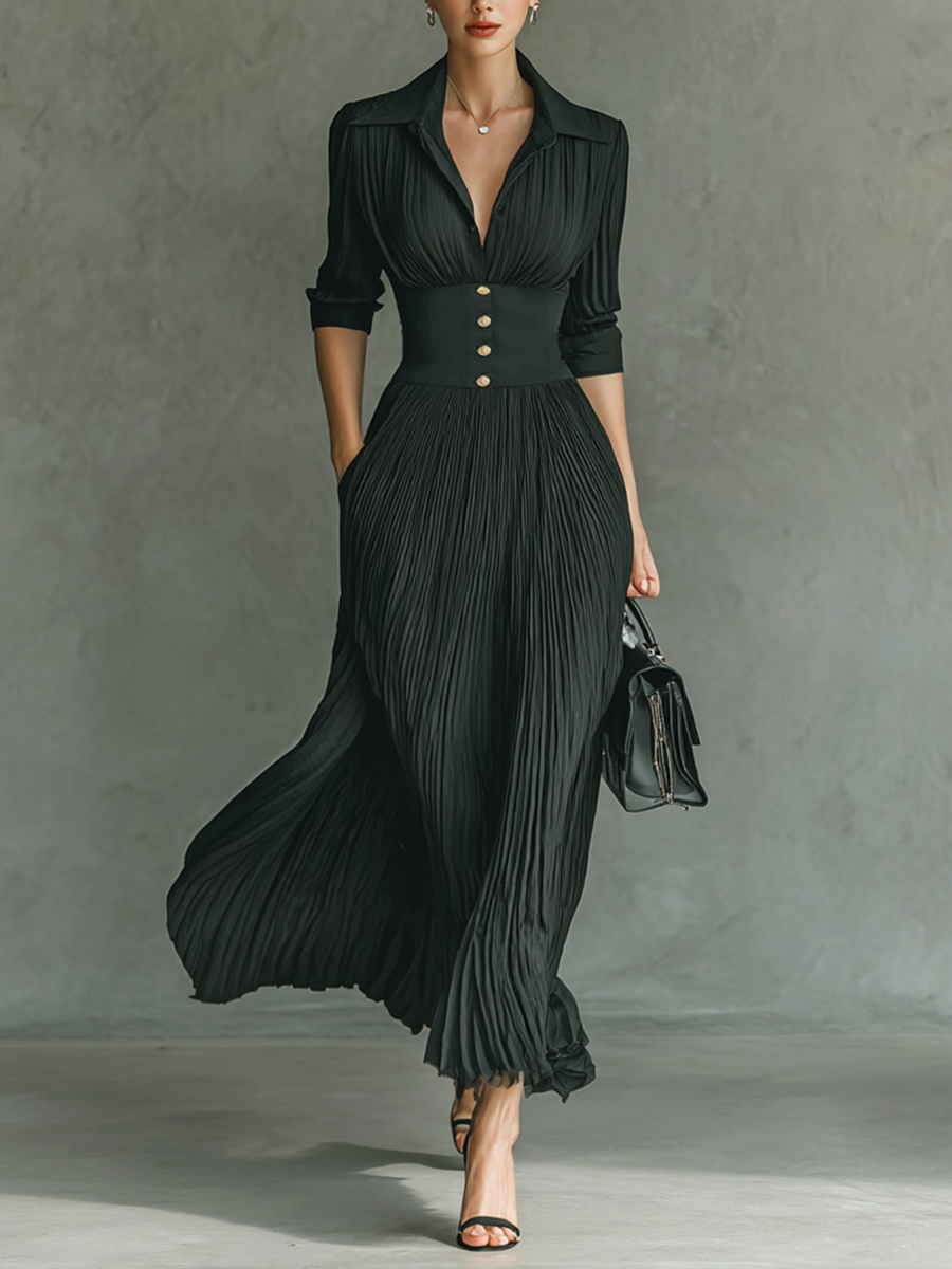 Classic elegant everyday maxi dress for women -1
