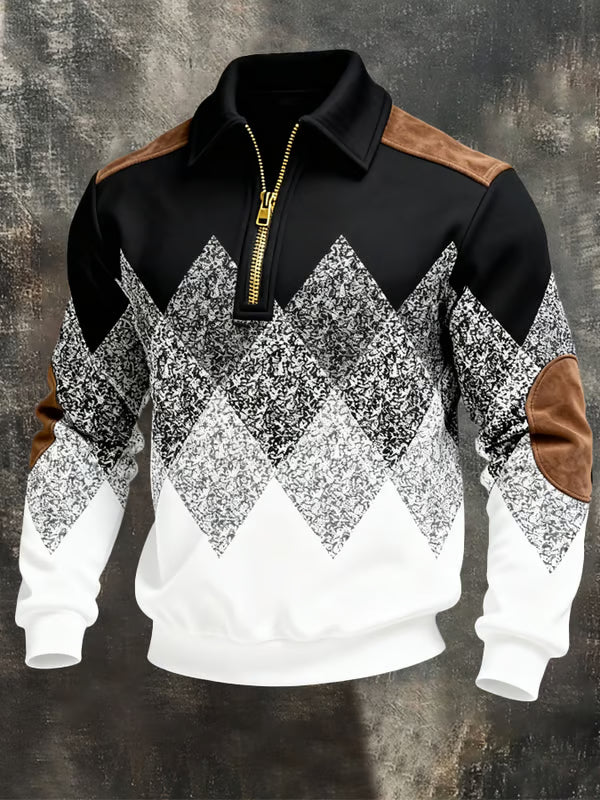 Relaxed knit ribbed jumper for men | Zanik -1