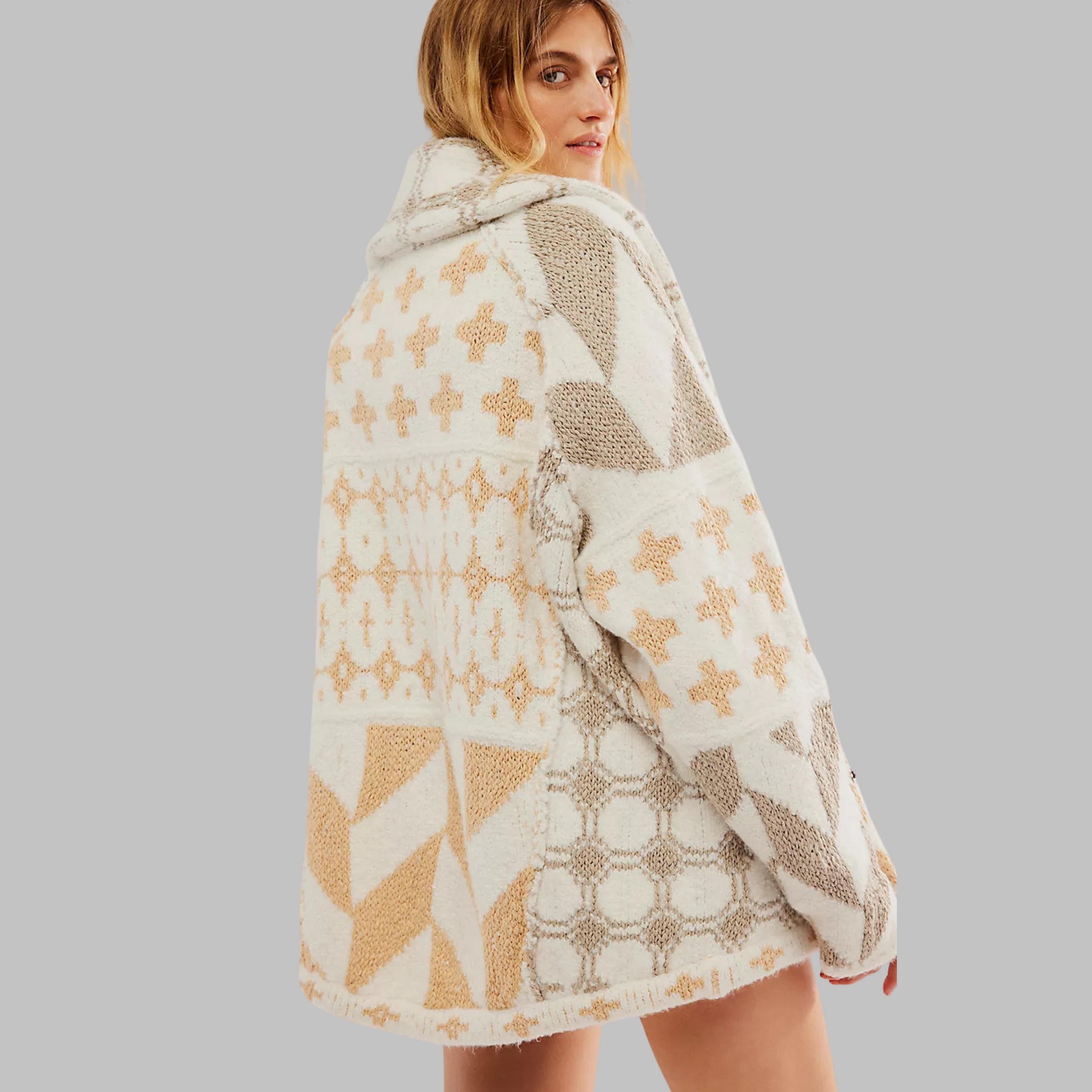Soft relaxed longline cardigan for women | PORTIA -4