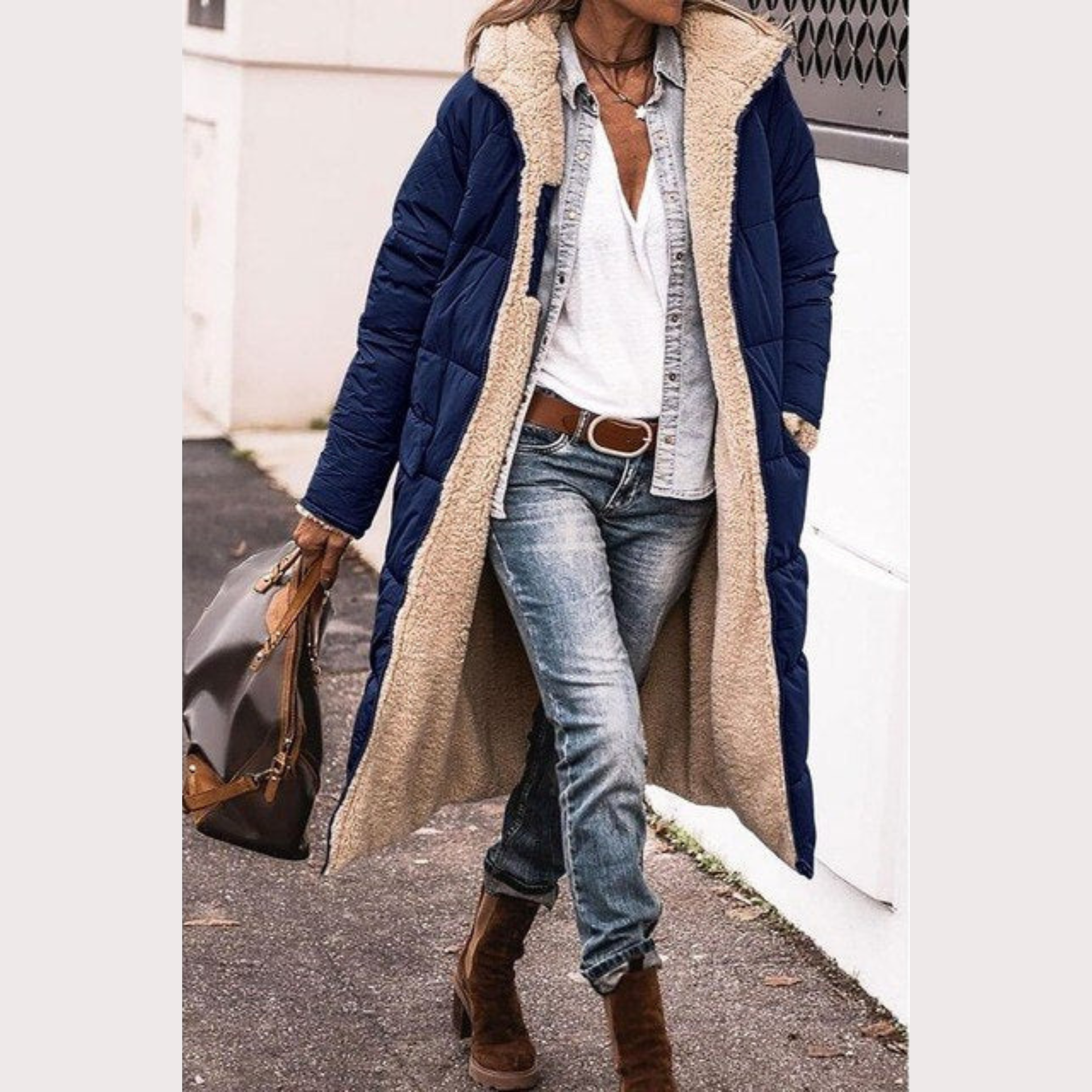 Classic elegant insulated coat for women | Amelia -4