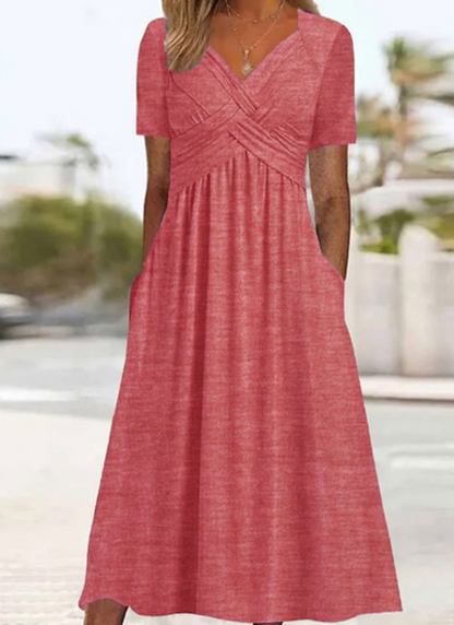 Classic flowy everyday dress for women | Elira -5