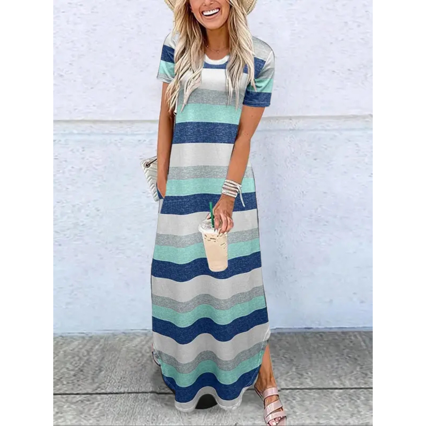 Elegant everyday relaxed maxi dress for women | Relna -6