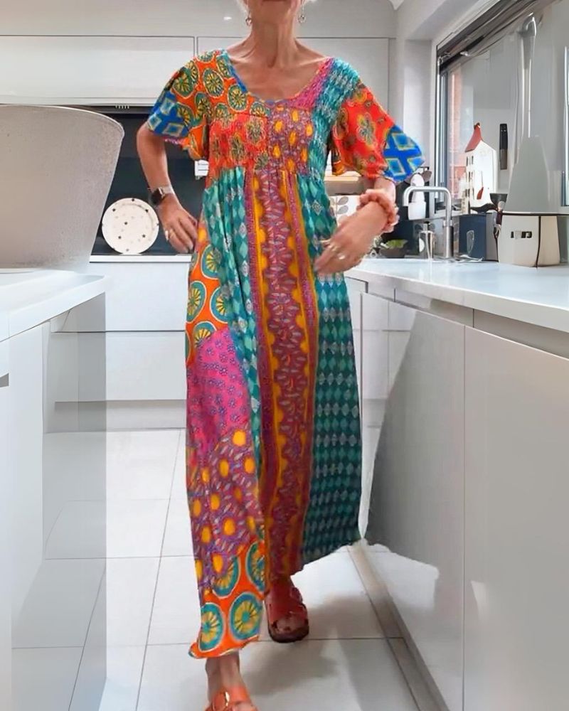 Classic flowy relaxed dress for women | Corinne -1