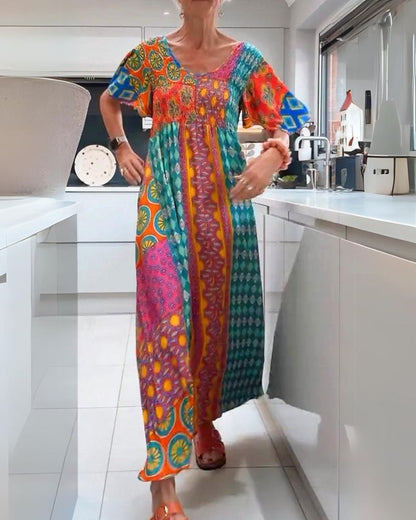 Classic flowy relaxed dress for women | Corinne -1