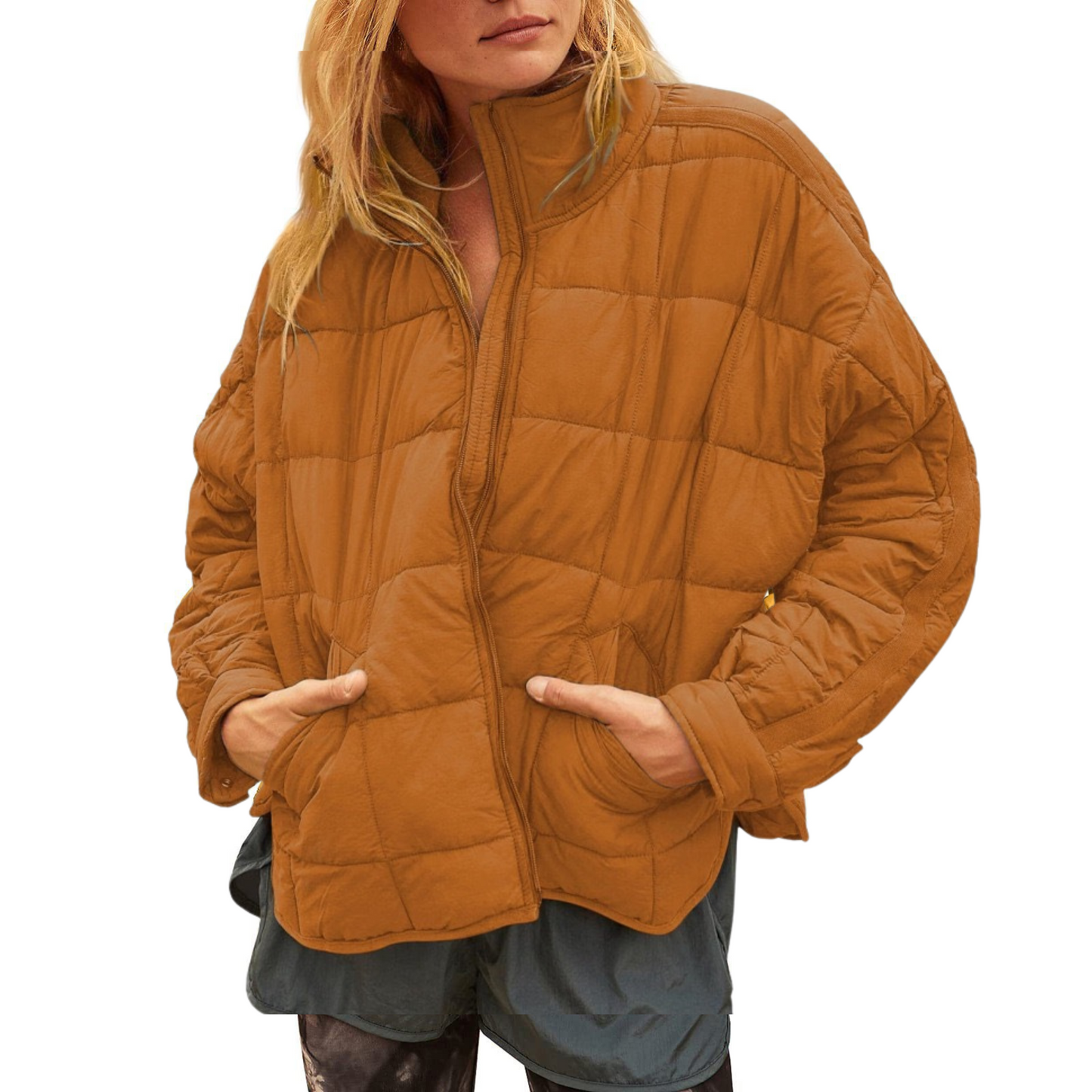 Warm lightweight quilted puffer jacket for women | APRIL -6