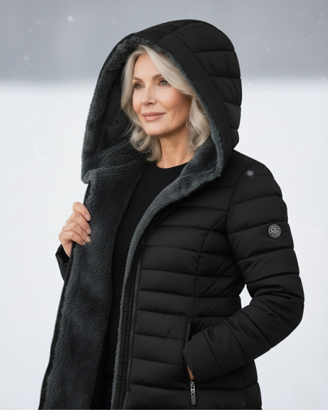 Warm lightweight insulated puffer jacket for women | Olivia -7