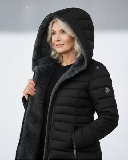 Warm lightweight insulated puffer jacket for women | Olivia -7