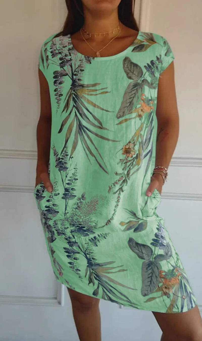 Flowy everyday relaxed dress for women | Soraya -7