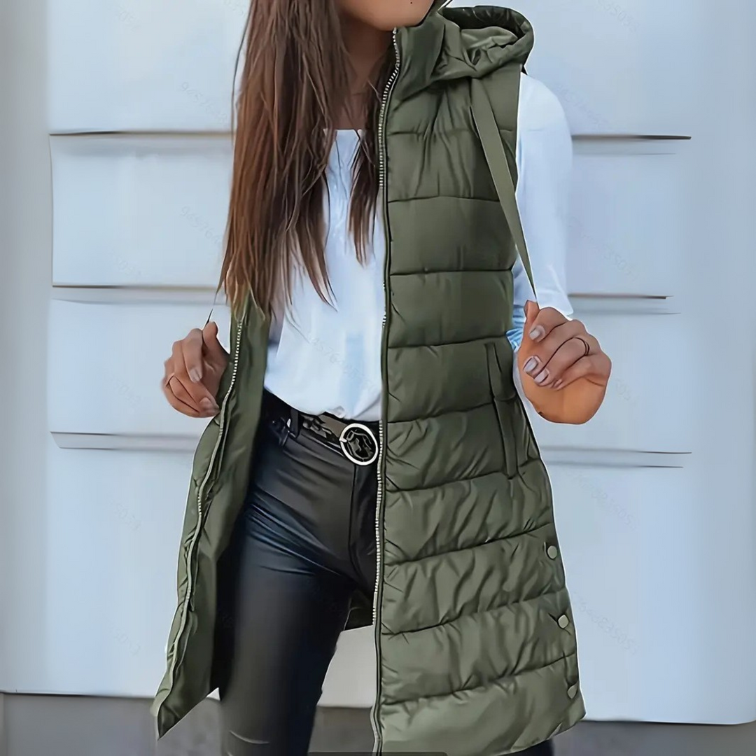 Warm lightweight quilted puffer jacket for women | Rain -4