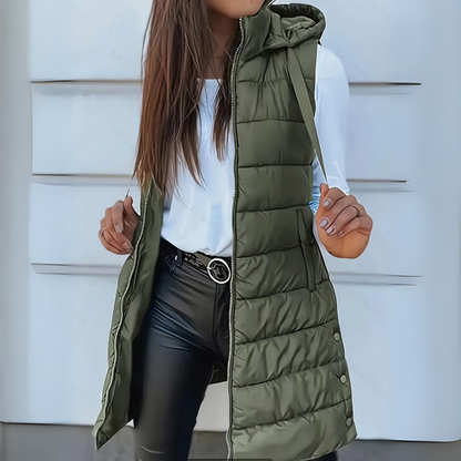 Warm lightweight quilted puffer jacket for women | Rain -4