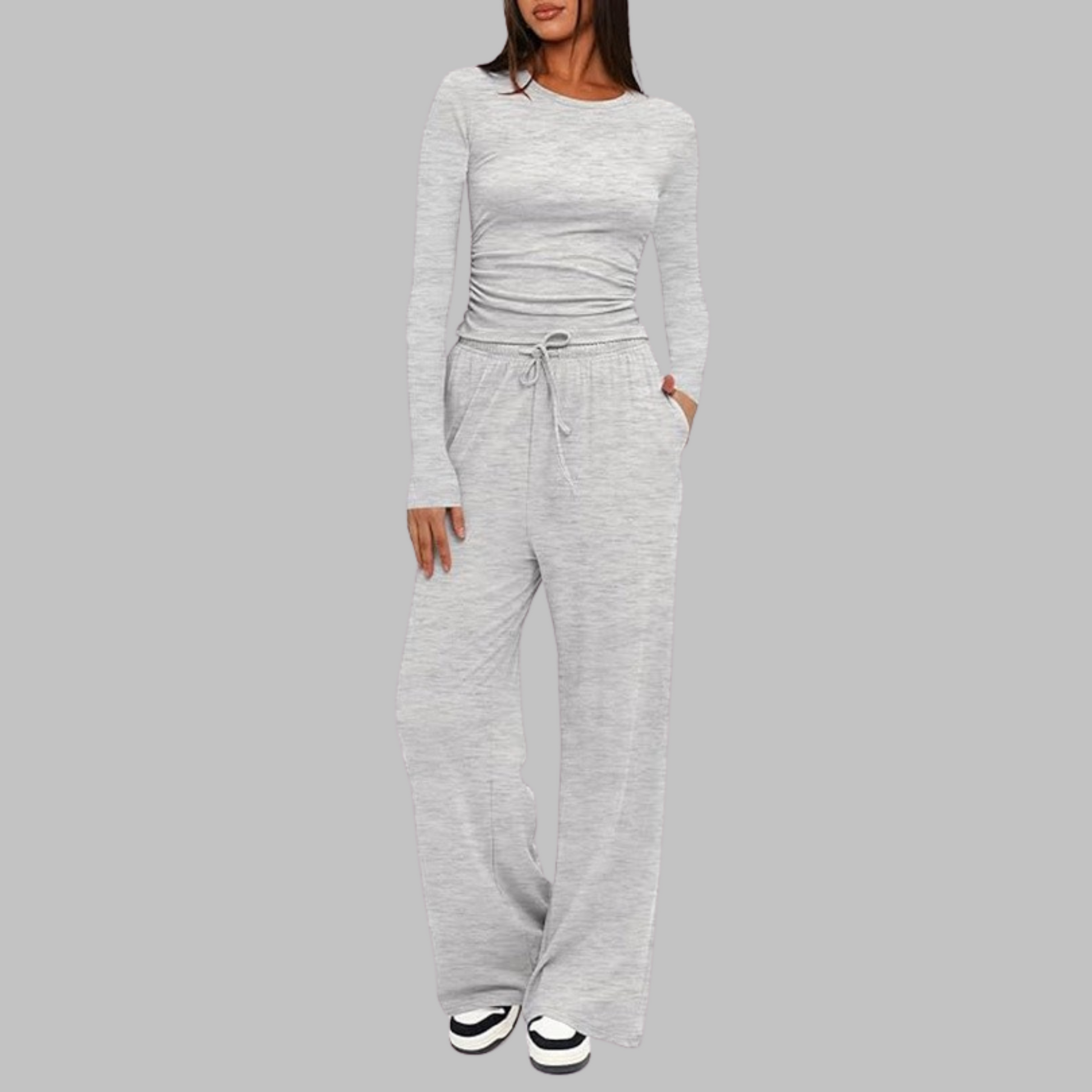 Classic smart relaxed trousers for women | Belle -3