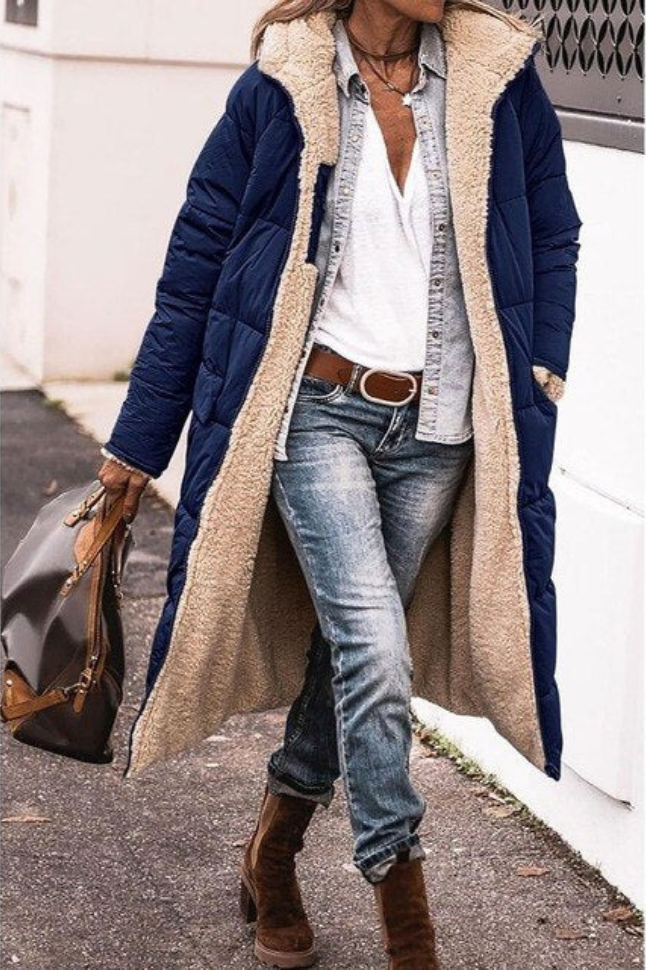 Elegant tailored insulated coat for women | Sasha -6