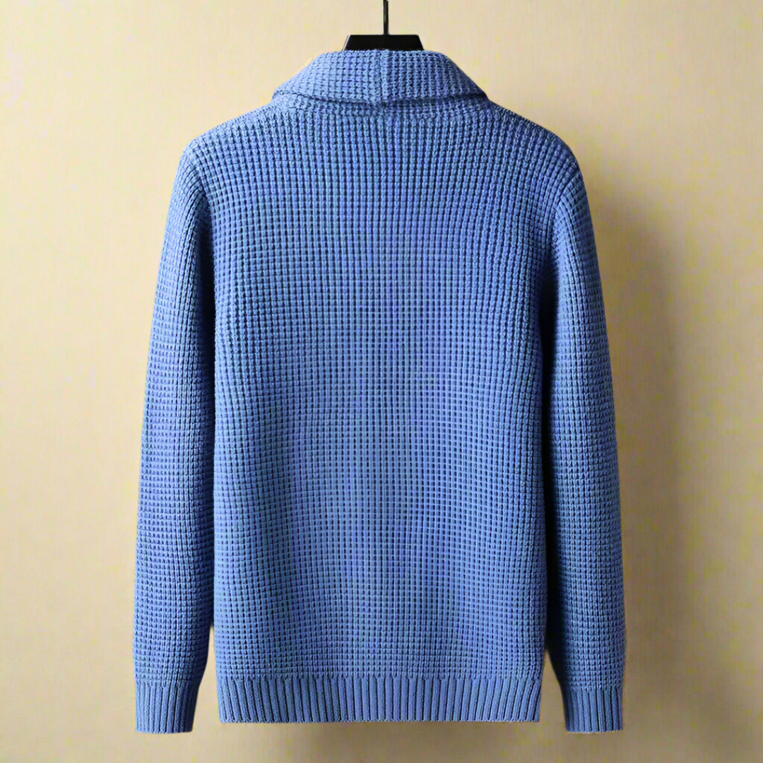 Classic longline knit cardigan for men | Alexander Matthew -4