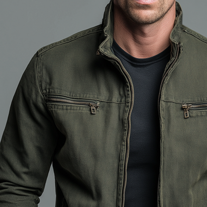 Refined lightweight relaxed jacket for men | Denvera -4