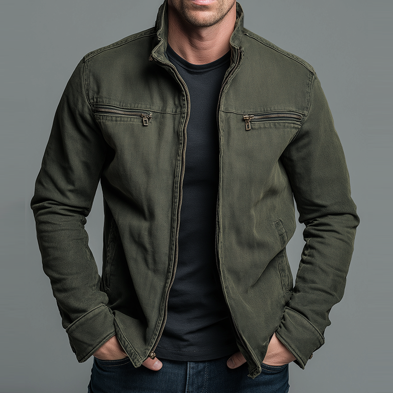 Refined lightweight relaxed jacket for men | Denvera -2