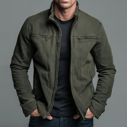 Refined lightweight relaxed jacket for men | Denvera -2