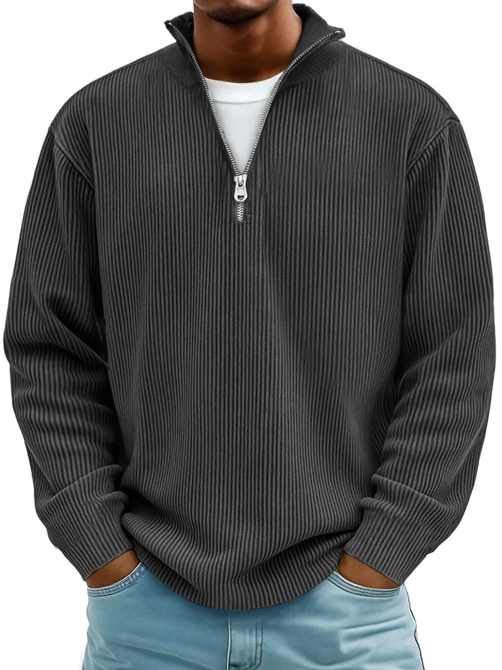Classic cosy relaxed jumper for men | Calixto -4