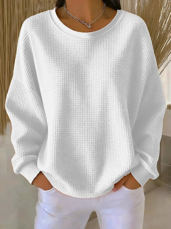 Relaxed knit ribbed jumper for women | Elora -6