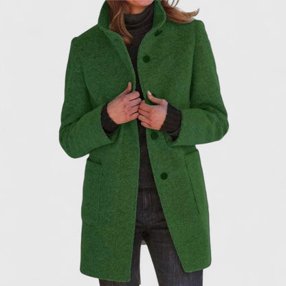 Classic tailored insulated coat for women | Loraviennea -6
