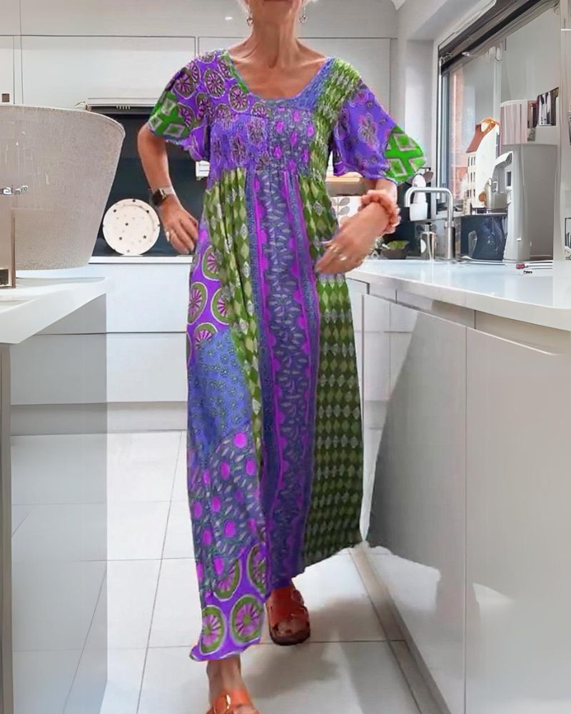 Classic flowy relaxed dress for women | Corinne -2