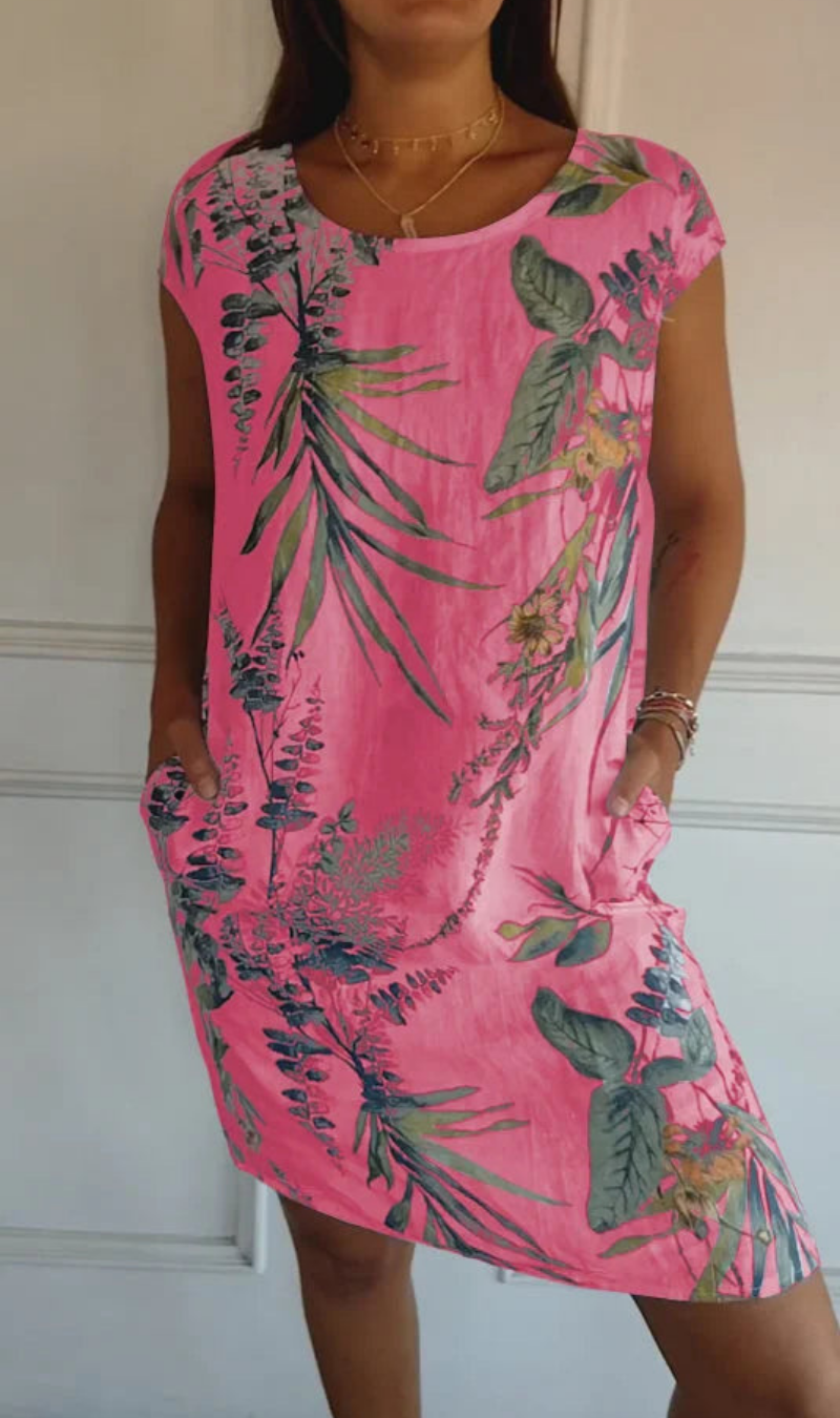 Flowy everyday relaxed dress for women | Soraya -5