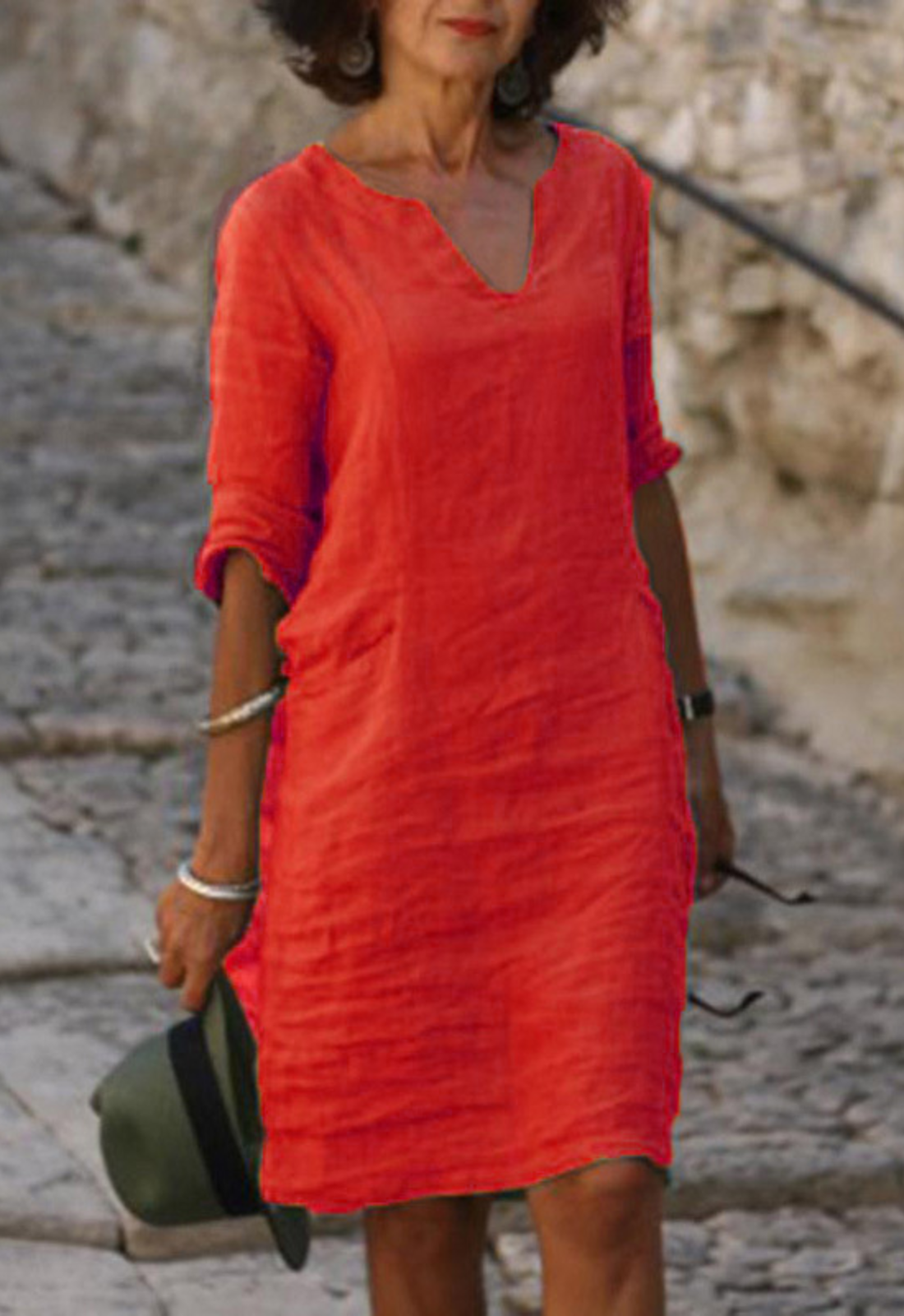 Classic flowy everyday dress for women | Elvy -10